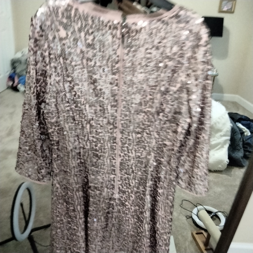 Eliza j dress wedding quest dress formal midi 3/4 sleeve mad men dress - Picture 9 of 11